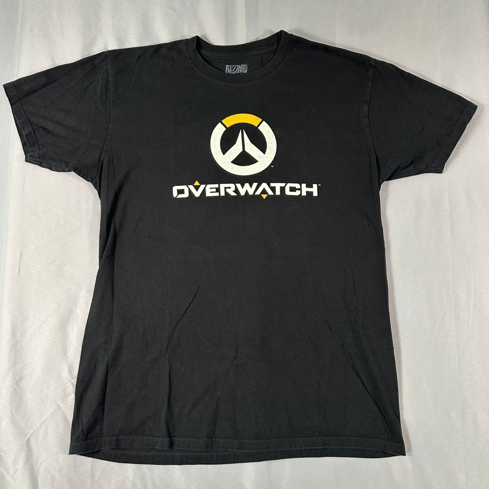 Blizzard Overwatch Graphic T-Shirt Mens M Black Excellent J!NX Gaming Tee